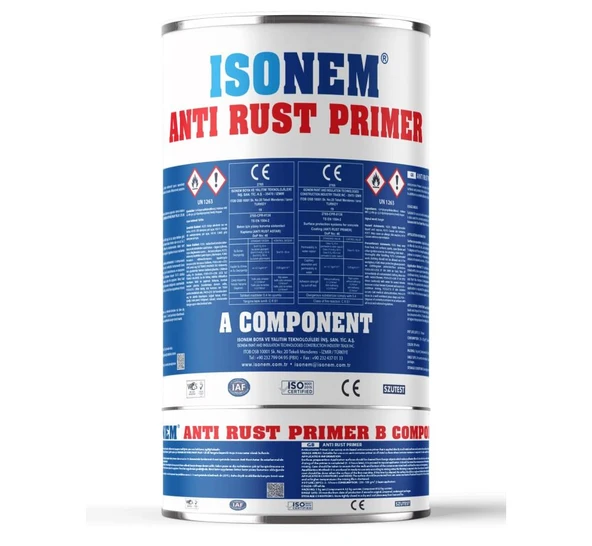 İsonem Anti Rust Primer Çelik Yüzeyler için Antikorozif Astar 5 Kg ürün görseli 1