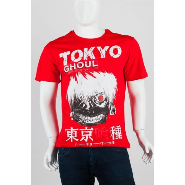 Tokyo Ghoul Unisex Pamuklu Regular Fit Kırmızı Tişört X-Large ürün görseli 1