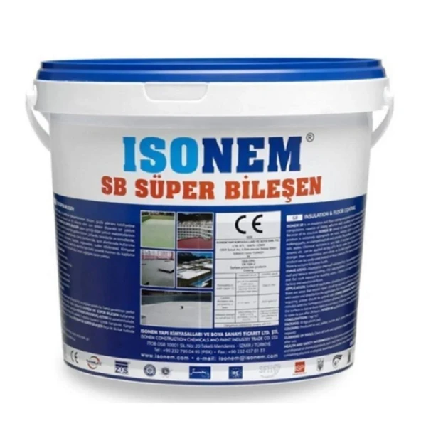 İsonem Sb Özel Mineral Dolgulu Su Yalıtımı 18 Kg Antrasit Gri Ral 7016 ürün görseli 1