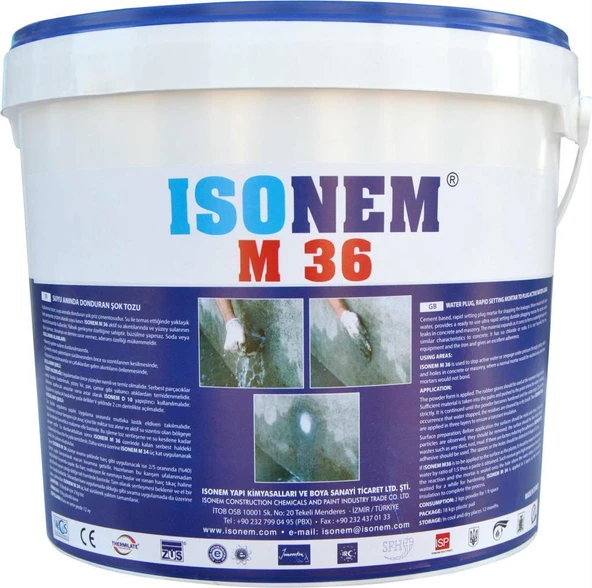 İsonem M 36 Şok Su Durdurma Tozu 5 Kg ürün görseli 1