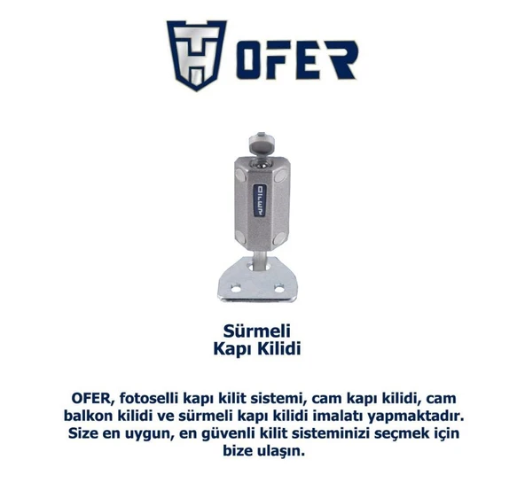 Ofer sürme kapılar için GÜVENLİKLİ emniyet kilidi YENİ TİP ürün görseli 1