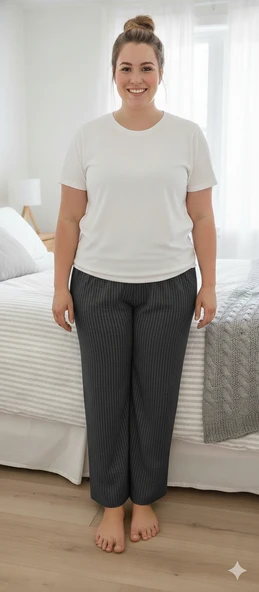 ŞERİCE Kadın Büyük Beden (Jumbo) Pijama Altı (Beden ölçüleri açıklamada mevcuttur) 2