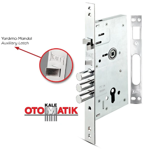 Kale 252/RAV SM YENİ TİP otomatik kilitlemeli monoblok çelik kapı kilidi mandallı sistem barelli ürün görseli 1