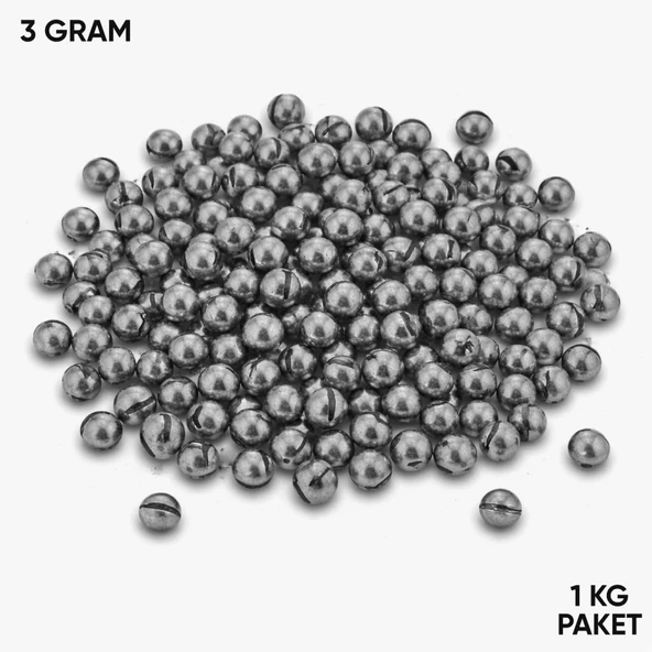 Kıstırma Yarma Kurşun - Kesikli Olta Kurşunu - 3 Gram (1 KG) ürün görseli 1