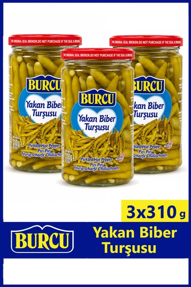 Burcu Yakan Biber Turşusu Cam 310 gr x 3 Adet ürün görseli 1