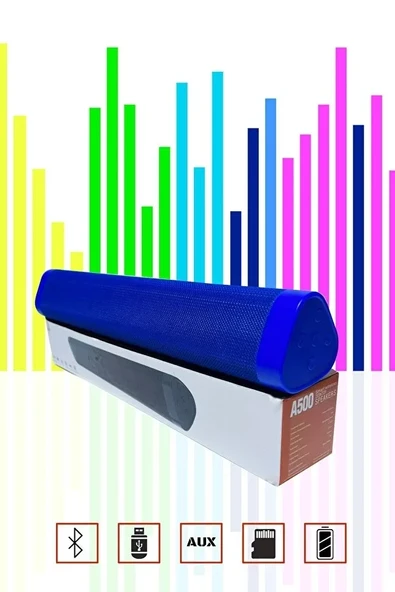 Bluetooth 5.0 Hoparlör Model A500 | Güçlü Bas ve Harika Sese Sahip Kablosuz Bluetooth Hoparlör (5224) ürün görseli 1
