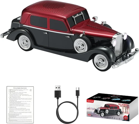 Retro Klasik Araba Bluetooth Hoparlör Kablosuz HD Ses FM Radyo YG-239 (5224) ürün görseli 1
