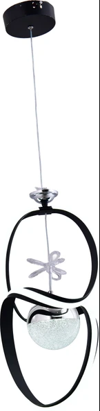 LUNA MODERN LED SARKIT AVİZE SİYAH 3, RENK YANABİLEN MODERN AVİZE,SALON LED AVİZE ürün görseli 1