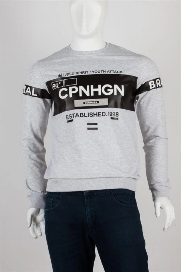Danimarka Unisex Pamuklu Slim Fit Sweatshirt Medium - Resim 4