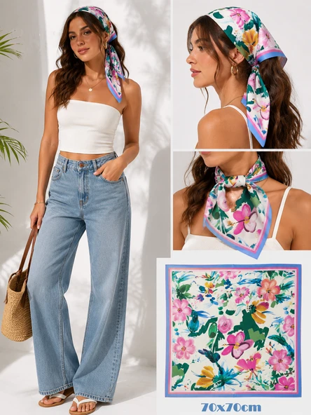 Summer Breeze Pink Desen Fular ürün görseli 1