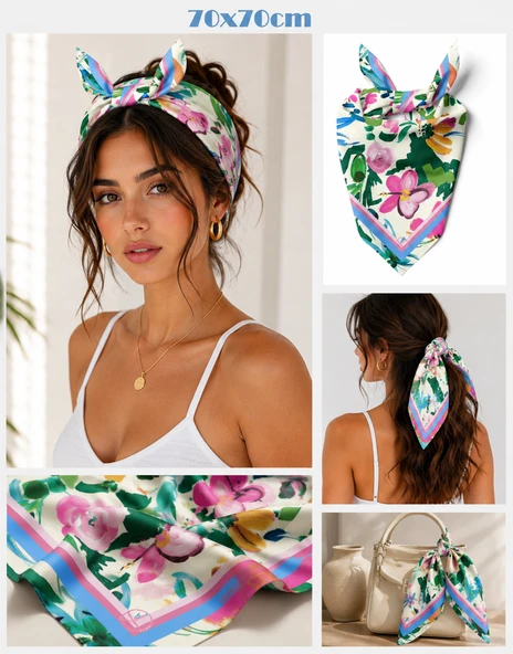 Summer Breeze Pink Desen Fular - Resim 2