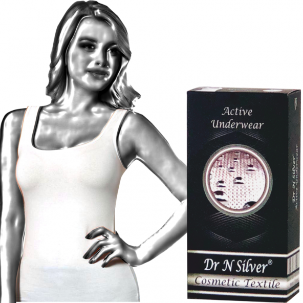 Dr N Silver Gümüşlü Kadın Atlet (2 Adet)  XXL - Resim 2
