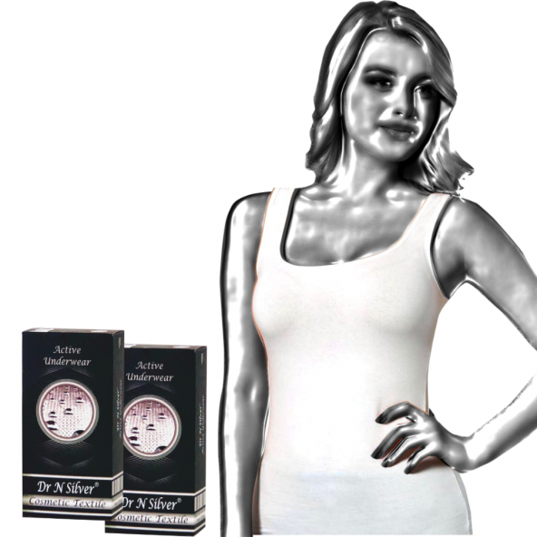 Dr N Silver Gümüşlü Kadın Atlet (2 Adet)  XXL - Resim 5