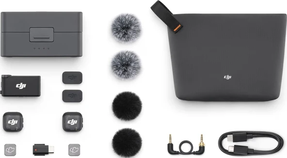 DJI Mic 3 Kablosuz 2 Kişilik Mikrofon Seti ürün görseli 1