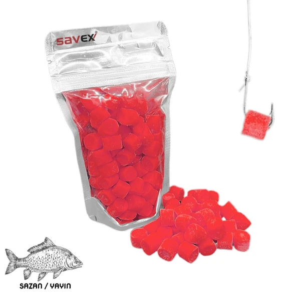 Kesme Sazan / Yayın Hamuru - İğne Yemi - Kırmızı-Çilek 80 Gr ürün görseli 1
