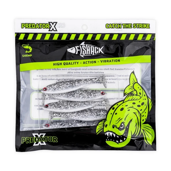 Silikon Balık - 4,5g 85mm - Fishack PredatorX - Shimmer - Resim 4