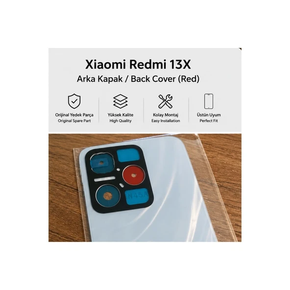 Xiaomi Redmi 13X Arka Kapak Mavi Orijinal Servis Tipi Batarya Kapak Yedek Parça ürün görseli 1