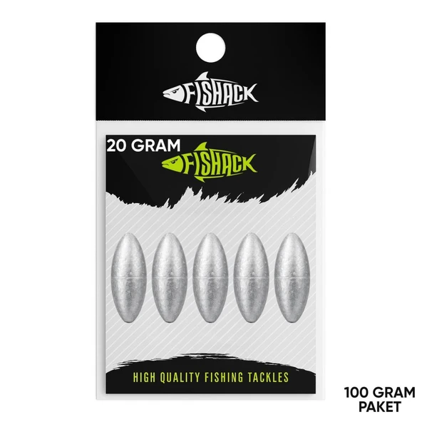 Gezer Olta Kurşunu - Kıstırma (Zeytin) Kurşun - 20 Gram - 100 Gr Paket ürün görseli 1