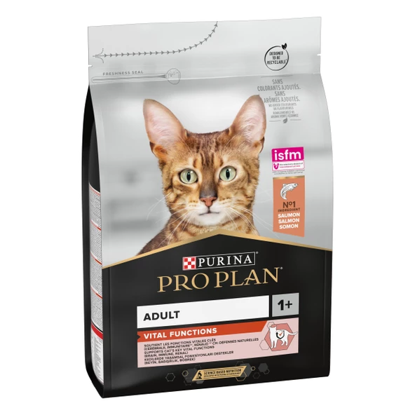 Pro Plan Yetişkin Kediler İçin Somon Balıklı Kedi Maması 3 Kg ürün görseli 1
