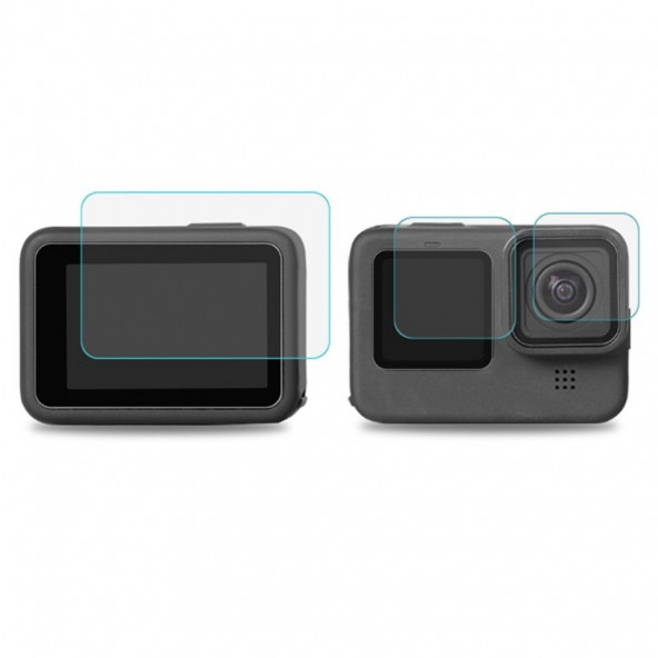 Ayex Hero 9 Temperli Cam Ekran Koruyucu GoPro Hero 9, Hero 10 Black Uyumlu ürün görseli 1