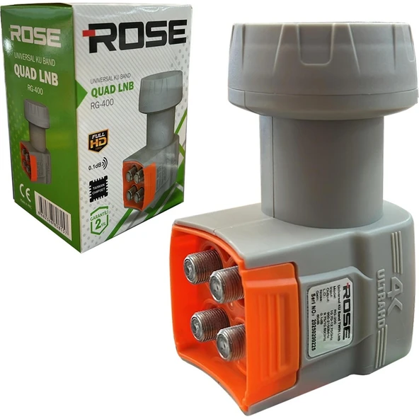 Rose RG-400 4lü Lnb (Quad) 0.1db Full Hd ürün görseli 1