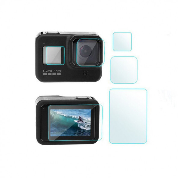 Ayex Hero 8 Temperli Cam Ekran Koruyucu GoPro Hero 8 Uyumlu ürün görseli 1