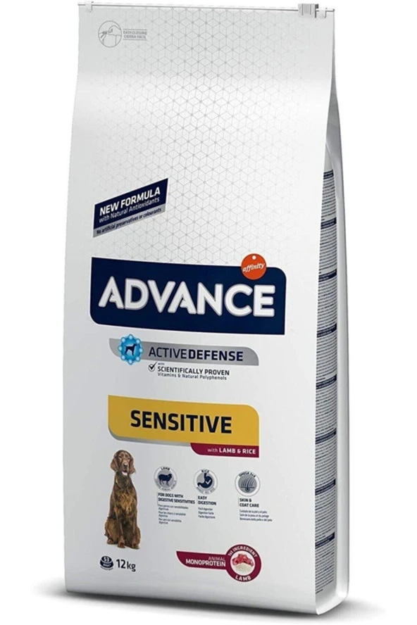 Advance Sensitive Hassas Deri Kuzu Etli Köpek Maması 12 Kg ürün görseli 1