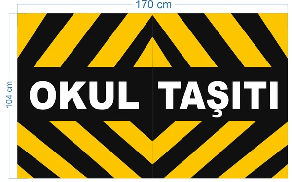 Okul Taşıtı Folyo Baskı 170x100 cm ürün görseli 1
