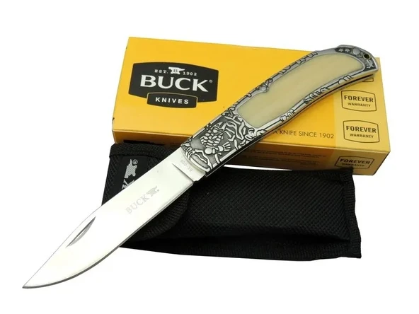 Knives Bk-009wy Kamp Çakı 23 Cm - Sedef Ampampamp Metal Saplı, Kılıflı, Kutulu ürün görseli 1