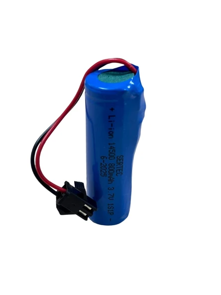 Sertec 14500 800 Mah 3.7v 1s1p Devreli Soketli Oyuncak Pili ürün görseli 1