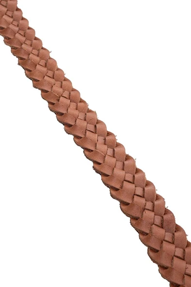 Tüfek Askı Kayışı - Savage - Deri Örgülü - Taba - Resim 3
