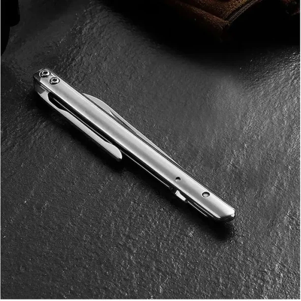 İnce D2 Çelik Çakı 18 Cm , Metal Sap - Resim 4