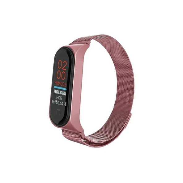 Xiaomi Mi Band 4 Metal Mıknatıslı Kordon - Rose ürün görseli 1