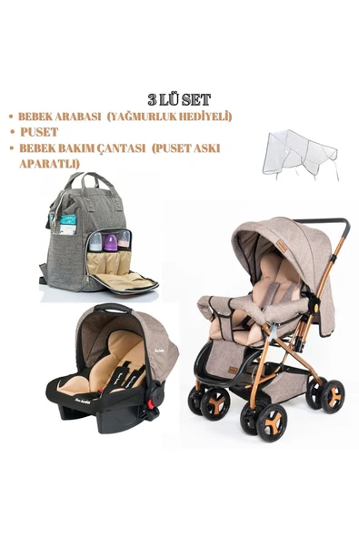 Ünal Travel Sistem Bebek Arabası Taşıma Puseti Ve Anne Bebek Bakım Çantası ürün görseli 1