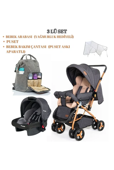 Ünal Travel Sistem Bebek Arabası Taşıma Puseti Ve Anne Bebek Bakım Çantası ürün görseli 1
