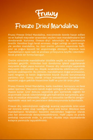 Freeze Dried Mandalina - Resim 4
