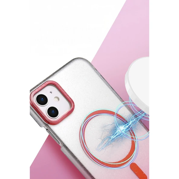 Apple İphone 12 Glossy Magsafe Kapak - Mavi - Resim 2