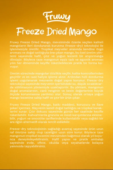 Freeze Dried Mango - Resim 4