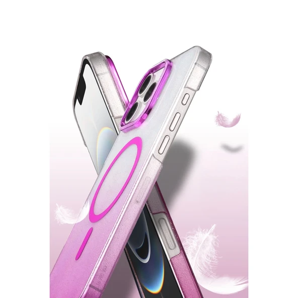 Apple İphone 16 Pro Max Glossy Magsafe Kapak - Mavi - Resim 3