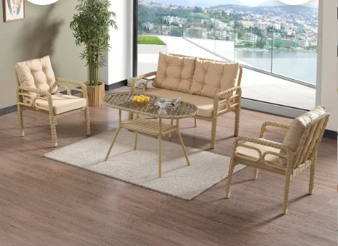MİRA CONCEPT OSCAR CAPPUCCİNO 2+1+1 BALKON BAHÇE OTURMA GRUBU ürün görseli 1