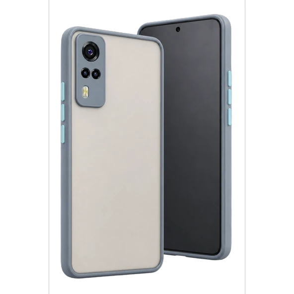 Vivo Y53s Kılıf Montreal Silikon Kapak - Gri ürün görseli 1