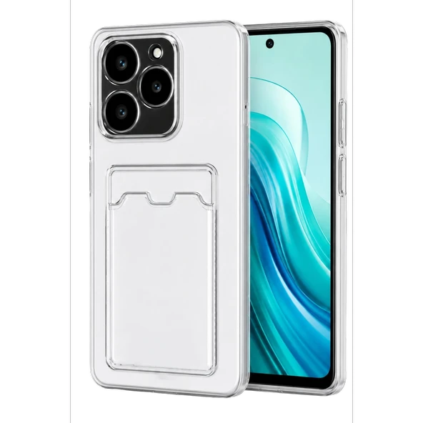 Realme C61 Kılıf Kart Şeffaf Silikon - Şeffaf ürün görseli 1