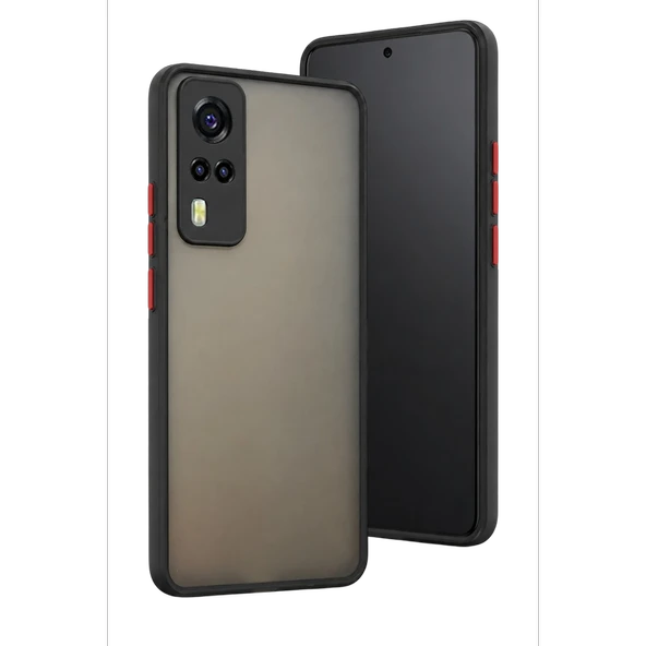 Vivo Y53s Kılıf Montreal Silikon Kapak - Siyah ürün görseli 1