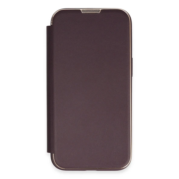 iPhone 13 Pro Kılıf Dolpin Kapaklı - Derin Mor - Resim 2