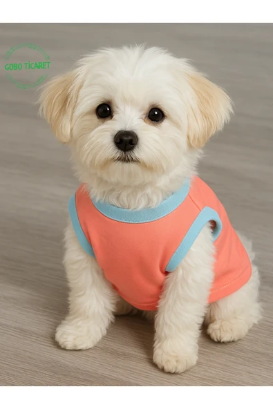 Gobo Şeker Pembe Renkli Kedi ve Köpek Kıyafeti Elbisesi Siyah Köpek Baskılı Medium/M/Beden 2 ürün görseli 1
