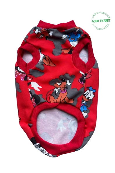 Goboticaret Kırmızı Minnie Mouse Desenli Kedi Köpek Kıyafeti Elbisesi XLARGE/XL/Beden 4 ürün görseli 1