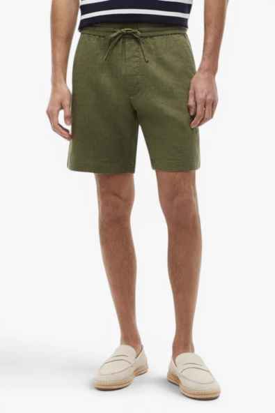 Tommy Hilfiger   DOVER 8 PO SORONA LINEN 2/2 Erkek Yeşil Şort - MW0MW44353 ürün görseli 1