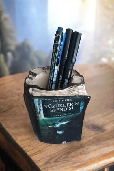 Gobo Yüzüklerin Efendisi Yüzük Kardeşliği Kitabı Şeklinde Kalemlik 10 x 8 cm ürün görseli 1