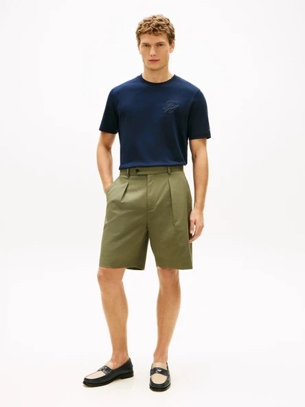 Tommy Hilfiger   SCRIPT LIGHT INTERLOCK TEE Erkek Mavi T-Shirt - MW0MW42391 ürün görseli 1