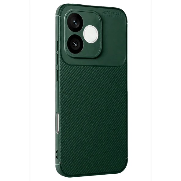 Huawei Honor 600 Lite Auto Focus Karbon Kapak - Koyu Yeşil ürün görseli 1